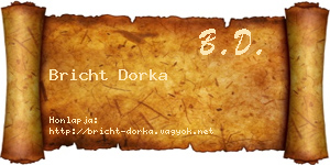 Bricht Dorka névjegykártya